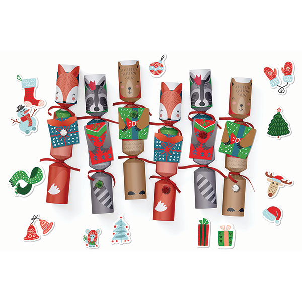 Product image for Make-Your-Own Woodland Animal Christmas Crackers - Set of 6