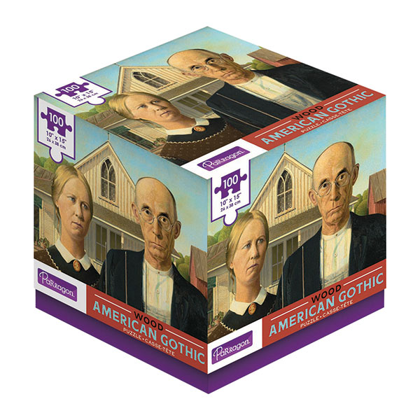 Product image for Famous Paintings Mini Puzzle: American Gothic