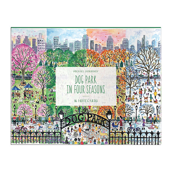 Product image for Michael Storrings Dog Park in Four Seasons Note Cards