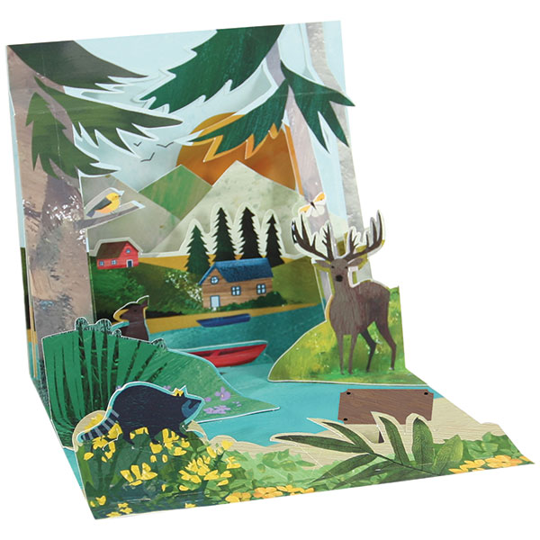 Product image for Mountain Lake Pop-Up Card