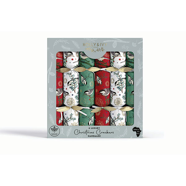 Product image for Luxury Chickadee Christmas Crackers - Set of 6