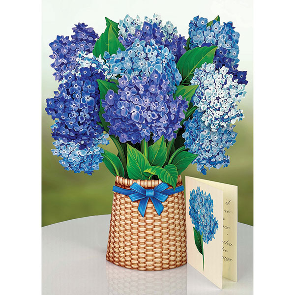 Product image for Nantucket Hydrangeas Pop-Up Bouquet Card