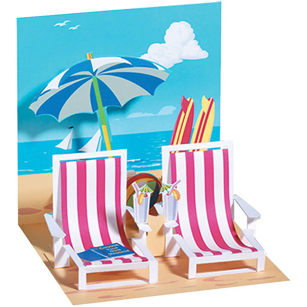 Product image for Beach Chairs Pop-Up Card