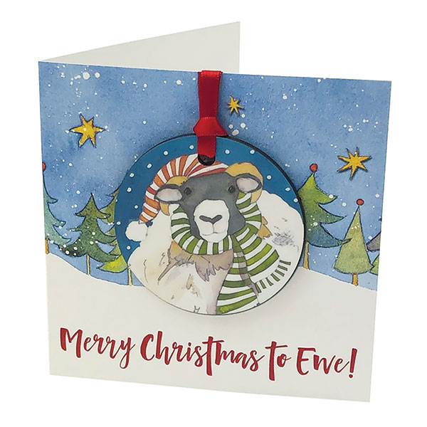 Product image for Merry Christmas to Ewe Ornament Card