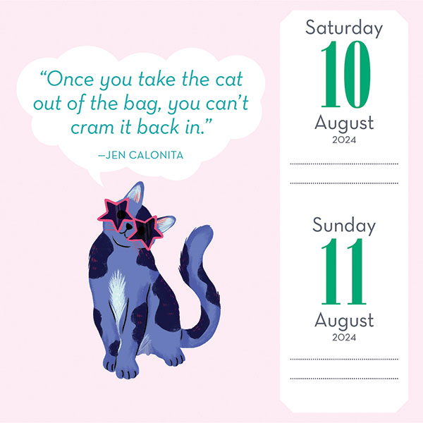 Bas　2024　Cat　Trivia　Page-a-Day®　Calendar　Bleu