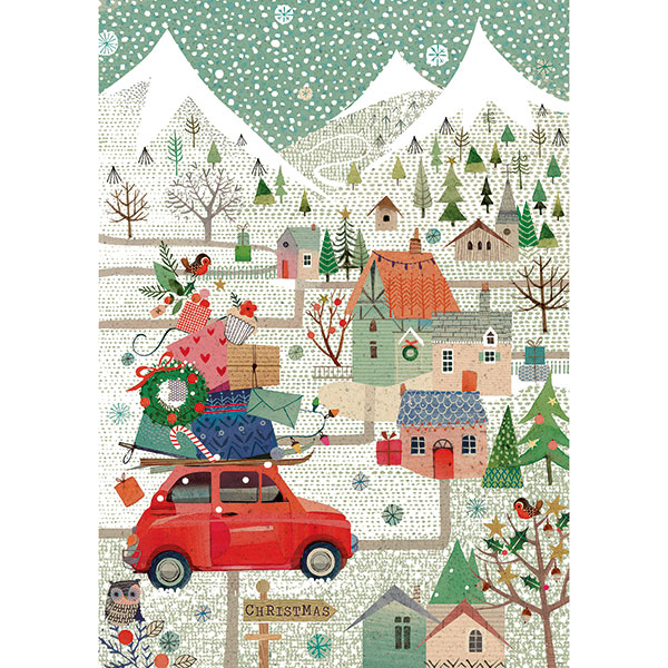 Product image for Christmas Town Advent Calendar Cards