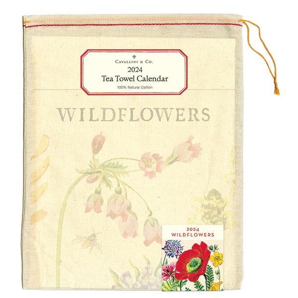 Product image for 2024 Vintage Wildflowers Tea Towel Calendar