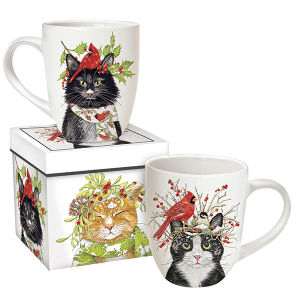 Product image for Winter Cats and Birds Mug