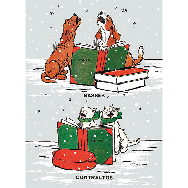 Product image for Caroling Dogs and Cats Christmas Cards - Set of 8