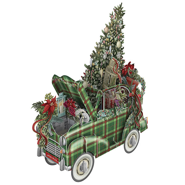 Product image for Tartan Car Christmas Card