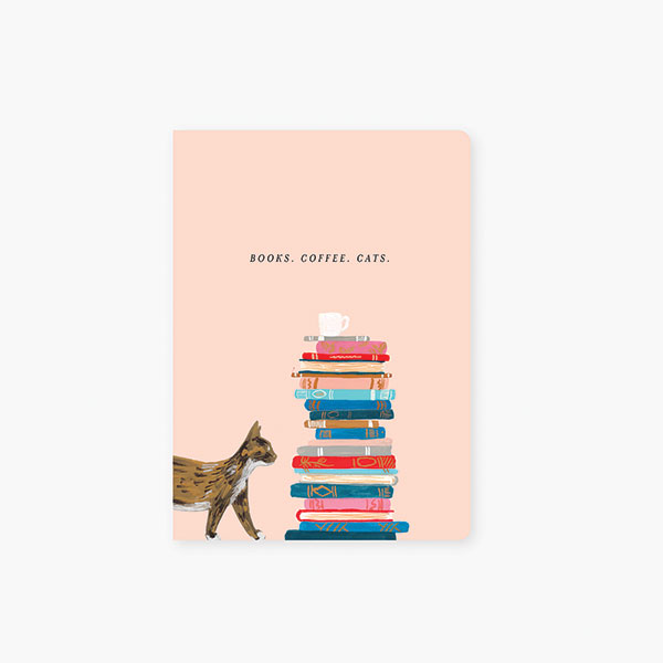 Product image for Books. Coffee. Cats. Mini Notebook