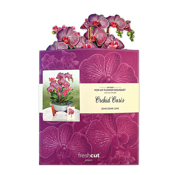 Product image for Orchid Oasis Pop-Up Bouquet Card