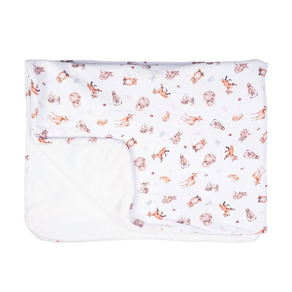 Product image for Woodland Animals Baby Blanket