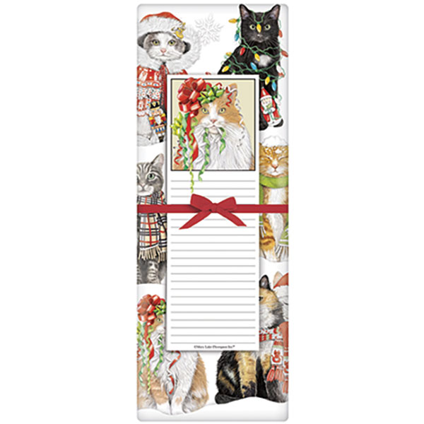 Product image for Christmas Cats Tea Towel and Notepad Set