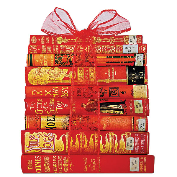 Product image for Bodleian Bookstack Christmas Cards - Red - Set of 8