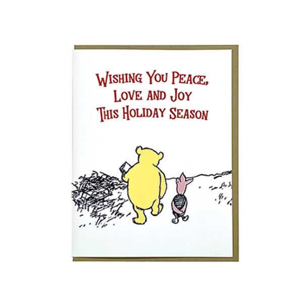 Product image for Winnie-the-Pooh Letterpress Christmas Cards - Set of 4