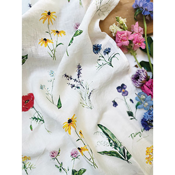 Product image for Wild Flowers Linen Kitchen Towel