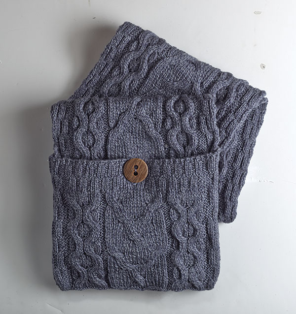 Product image for Galway Bay Irish Wool Pocket Scarf - Denim