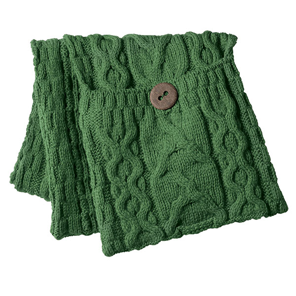 Product image for Galway Bay Irish Wool Pocket Scarf - Green