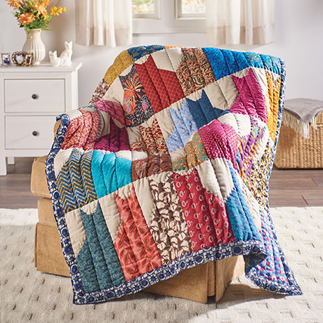 Cats Quilted Throw Blanket