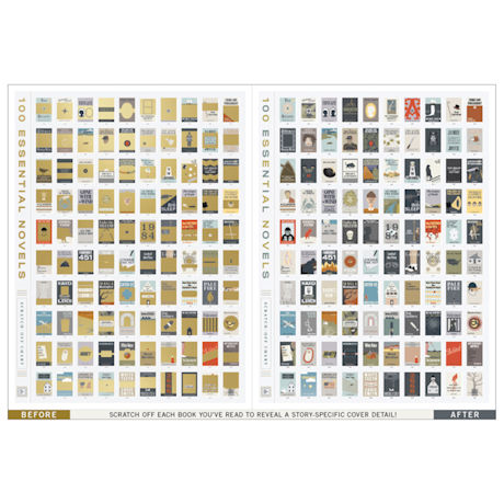 100 Essential Novels Scratch Off Chart Amazon