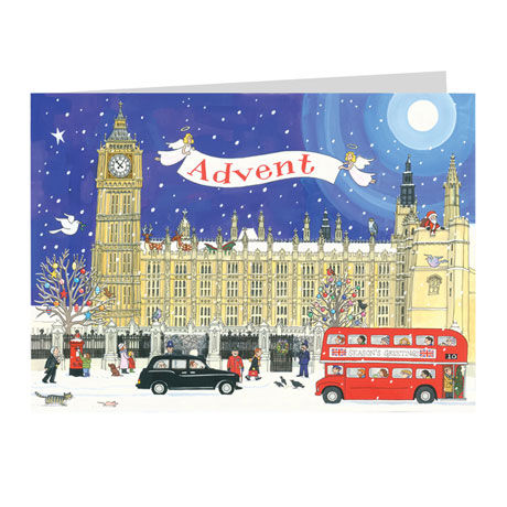 Alison Gardiner Advent Calendar Christmas Cards - Set of 4 | Bas Bleu | UQ0332