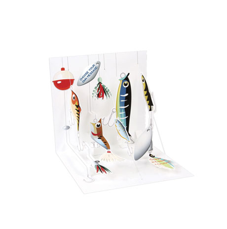 Fishing Lures Pop-Up Greeting Card