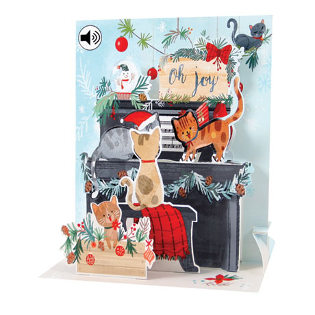 Piano Cats Audio Pop-Up Christmas Card