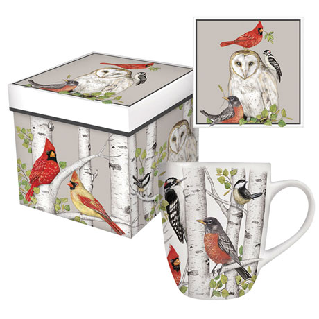 Birch Birds Boxed Mug