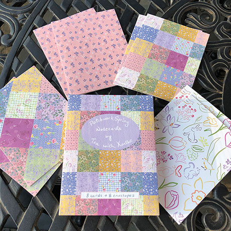 Patchwork Spring Note Cards