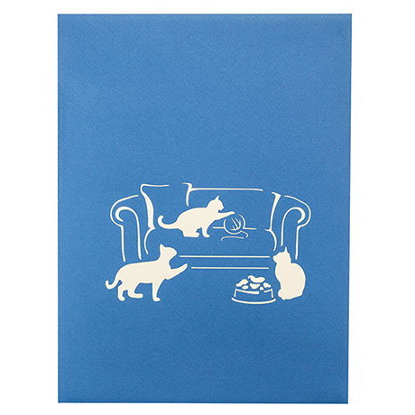 Cats on a Sofa Pop-Up Card