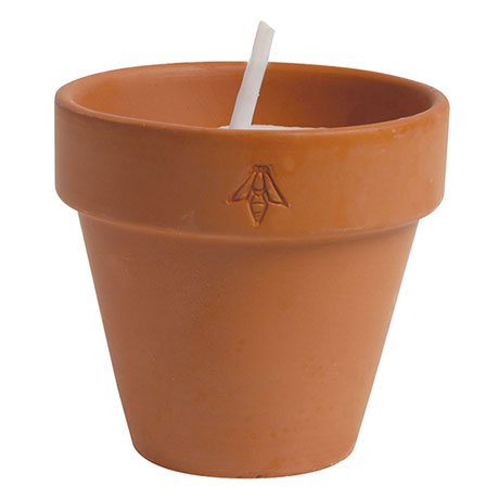Citronella Candles in Terra-Cotta Pots