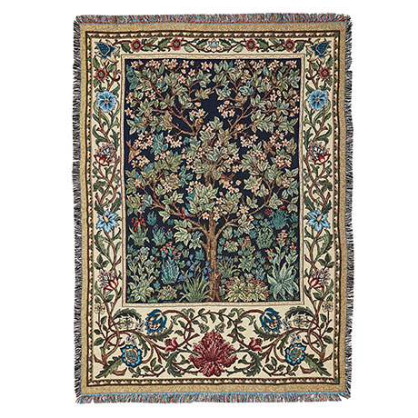 William Morris Tree of Life Tapestry Throw Blanket