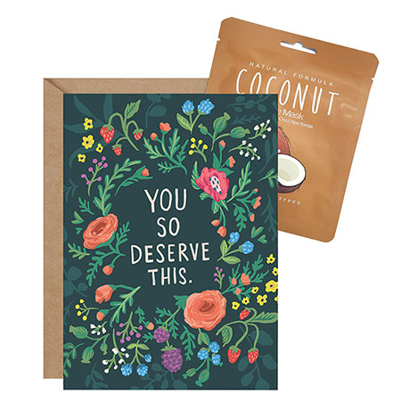 You So Deserve This Card with Face Mask