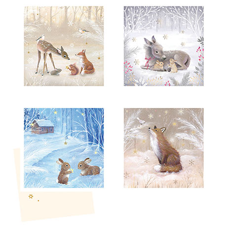 Adorable Winter Wildlife Advent Cards