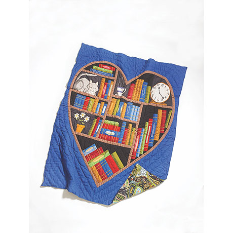 Book Heart Quilted Throw