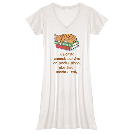 Cannot Survive on Books Alone Night Shirt
