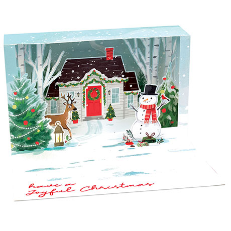 Holiday House Pop-Up Lighted Card