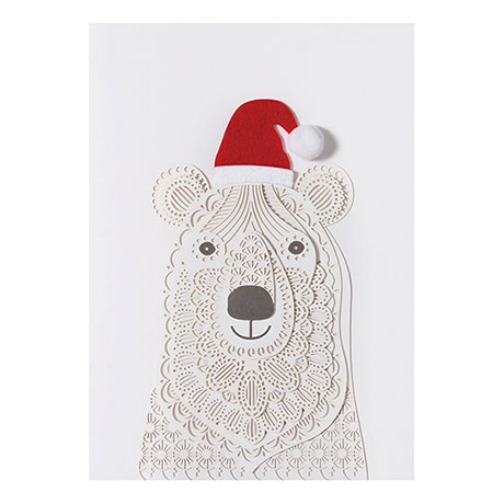Laser-Cut Polar Bear Card