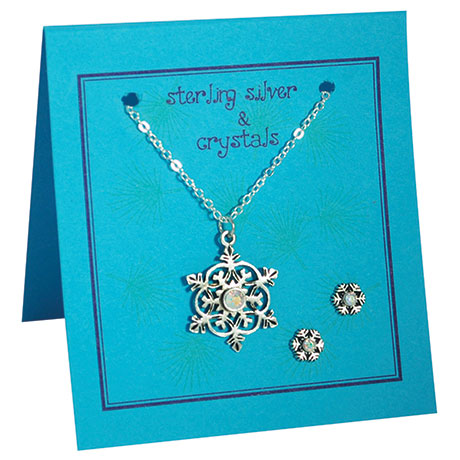 Snowflake Earring and Necklace Set