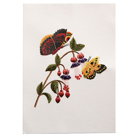 Embroidered Butterfly Card