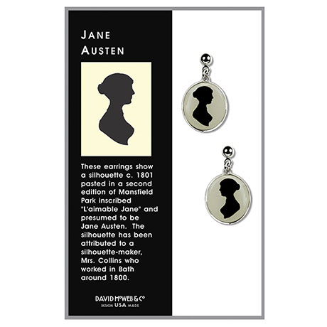 Jane Austen Silhouette Earrings