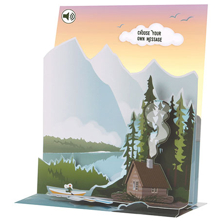 Lakeside Cabin Audio Pop-Up Card