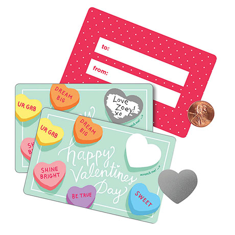 Sweetheart Valentine's Scratch-off Cards