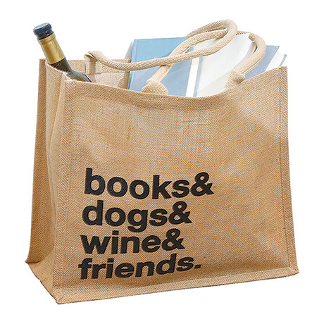 Books & Dogs & Wine & Friends Tote