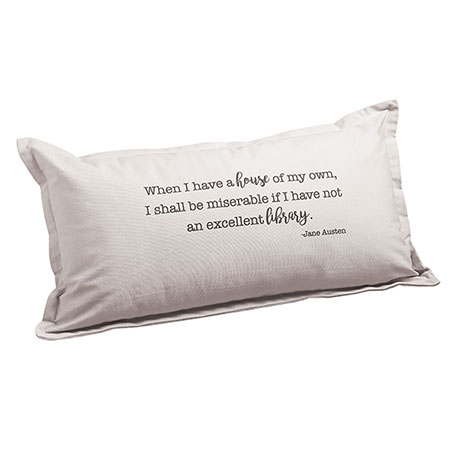 Jane Austen Quote Pillow