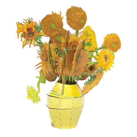 Van Gogh Paper Bouquet Card - Sunflowers