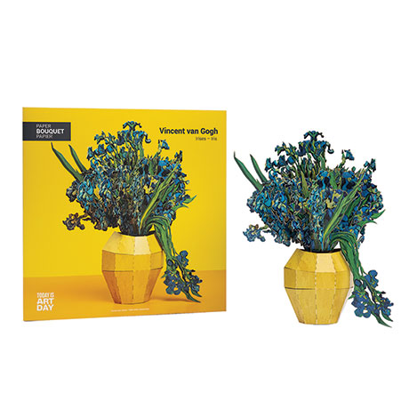 Van Gogh Paper Bouquet Card - Irises