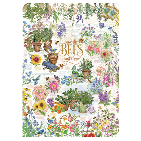 'Save the Bees, Plant These' Puzzle