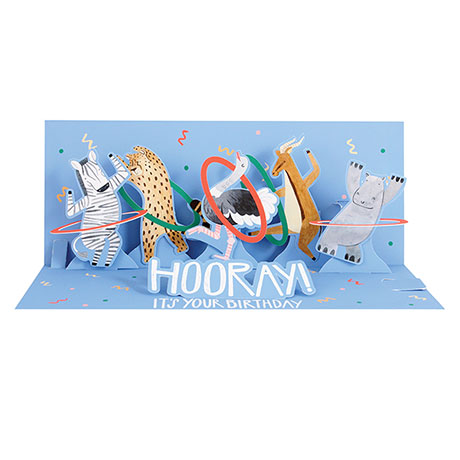 Hula Hoop Pop-Up Birthday Card